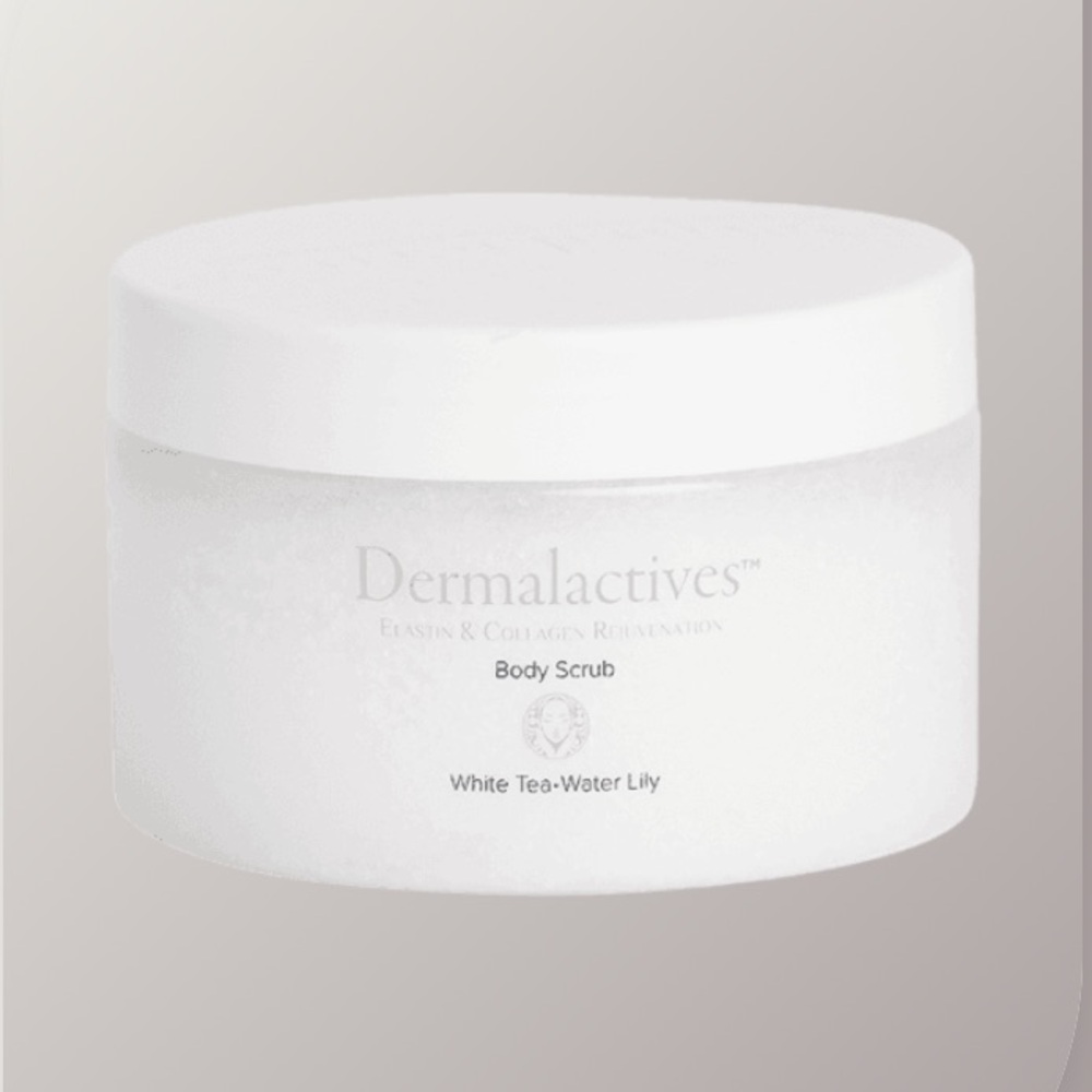 Dermalactives WHITE TEA & WATER LILY Body Scrub 15.8 oz 450g Full Size ~ New! ❤️